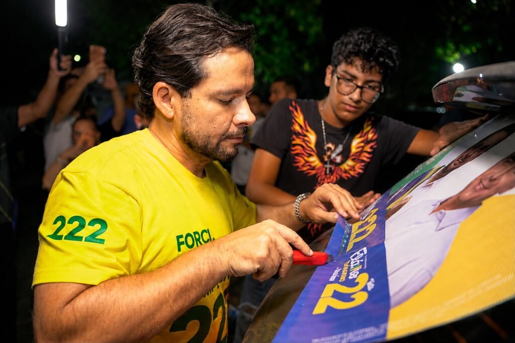 Capitao Alberto Neto e Flavio Bolsnaro apoio campanha Portal Fred Novaes