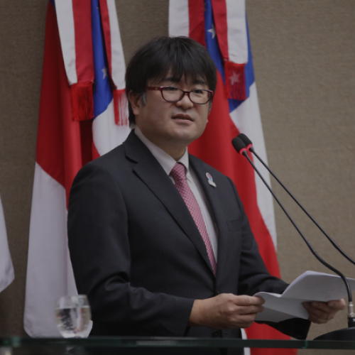 Dia da Imigração Japonesa no Amazonas é celebrado na Aleam com homenagens e taikô